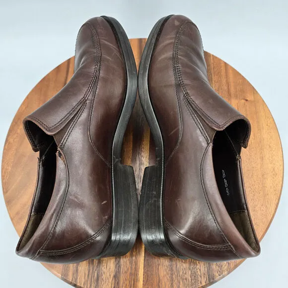 Mephisto Salvatore Loafers Men's 9.5 Dark Brown Leather Slip On Casual Shoes
