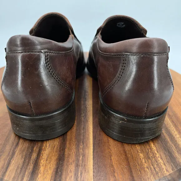 Mephisto Salvatore Loafers Men's 9.5 Dark Brown Leather Slip On Casual Shoes