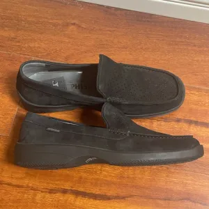 Mephisto suede leather loafers slip on black Rare