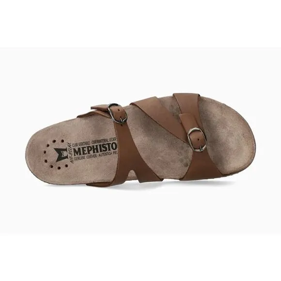 Mephisto Womens Hannel Leather Strappy Sandals - Dark Brown Scratch NEW