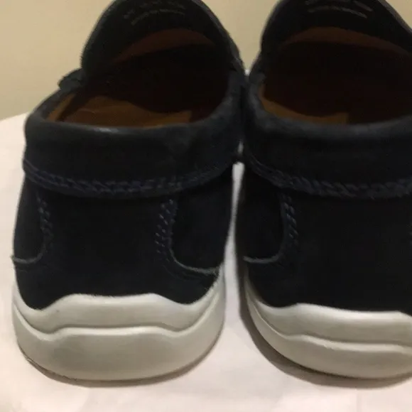 Mercanti Fiorentini mens Navy Suede slip on Loafers made in Brazil size 10