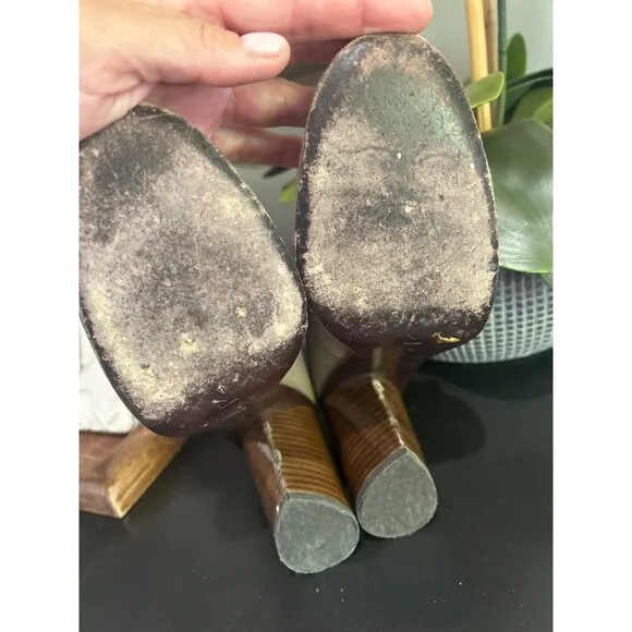 Mercedes Castillo Stretch Nappa Dessa Round Toe Boots Tan Womens Size 38 8