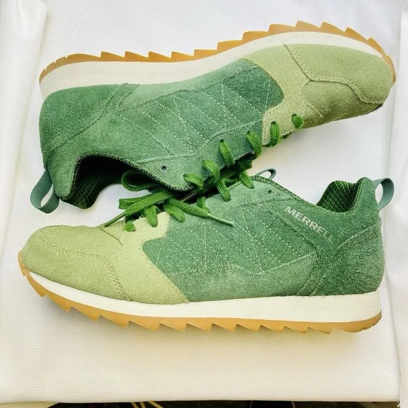 Merrell Alpine Sneaker Green Suede Size 9 Mens Classic Urban Wear Street Style