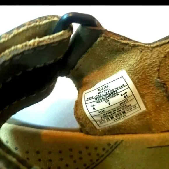 Merrell Boulder Leather Sandals Hiking Walking Comfort Straps Brown Men's 8 $125