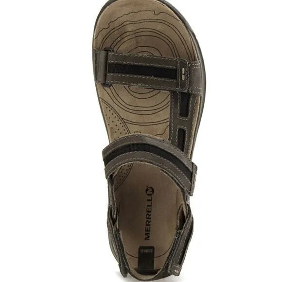 Merrell Boulder Leather Sandals Hiking Walking Comfort Straps Brown Men's 8 $125