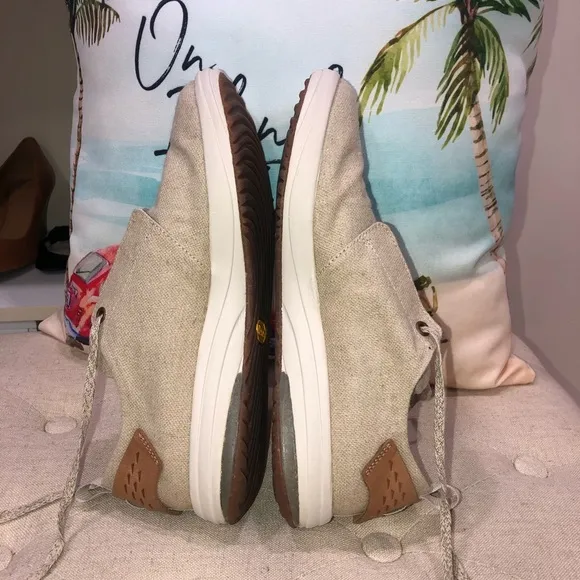 Merrell Gridway Canvas Natural Cream Sneakers Size 9.5 Excellent Condition