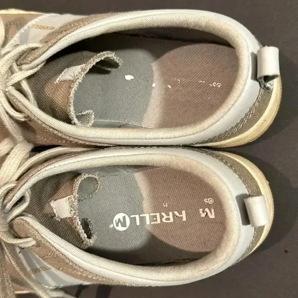 Merrell Putty Women’s Khaki/Green/Blue Canvas Sneakers size 9.5