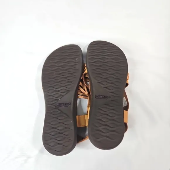 MERRELL Tan Leather Sandals Sz 10