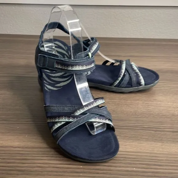 Merrell Terran 3 Cush Cross Navy Marine Strappy Sandals Size 9