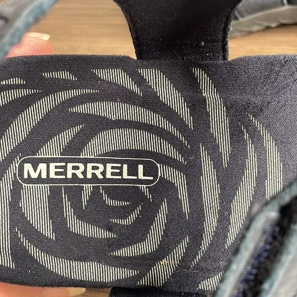 Merrell Terran 3 Cush Cross Navy Marine Strappy Sandals Size 9