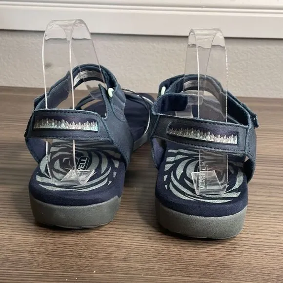 Merrell Terran 3 Cush Cross Navy Marine Strappy Sandals Size 9