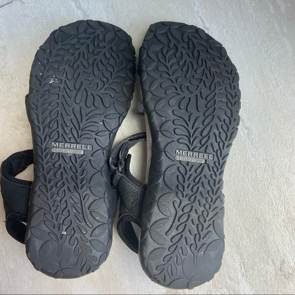 Merrell Terran Cross II Sandals Black Grey sz 7