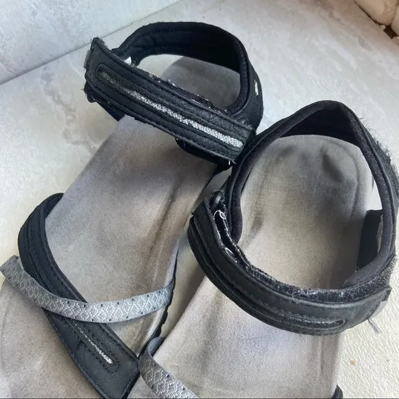 Merrell Terran Cross II Sandals Black Grey sz 7