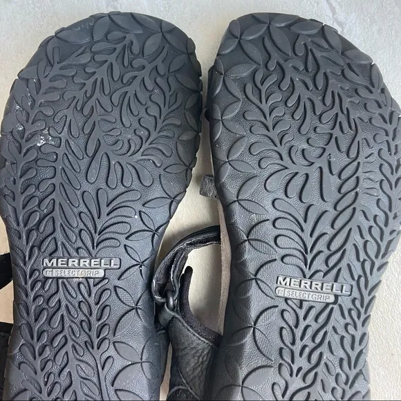 Merrell Terran Cross II Sandals Black Grey sz 7