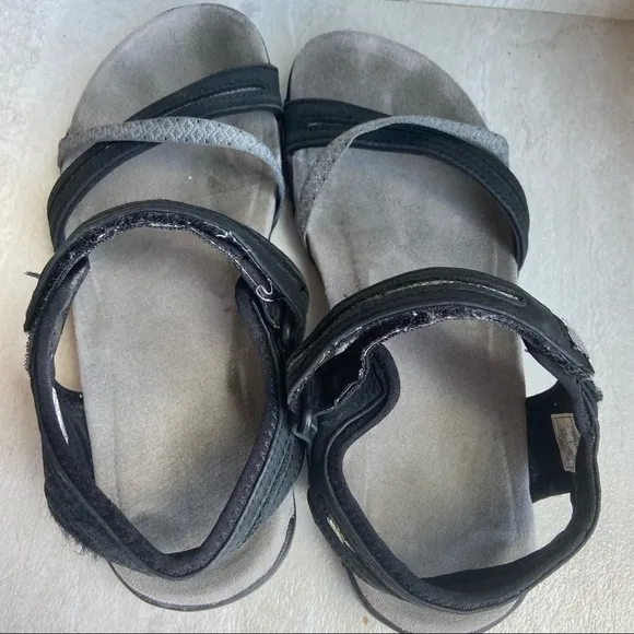 Merrell Terran Cross II Sandals Black Grey sz 7