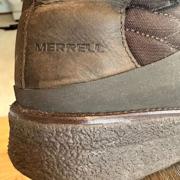 Merrell Waterproof Leather Tremblant Ezra Zip Polar-Espresso Womens Size 7
