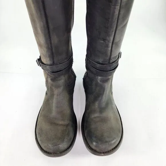 MERRELL Womens Captiva WP Leather  Tall Riding Boots US 8 Black Leather Boot
