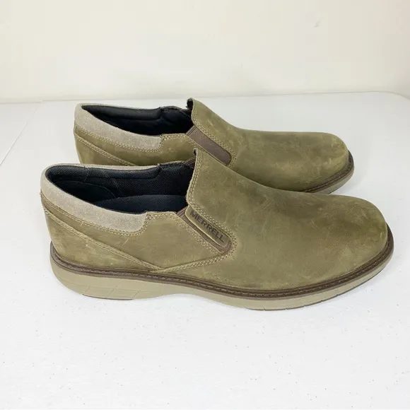 Merrell World Vue Slip On Leather Loafers Brown Size 11