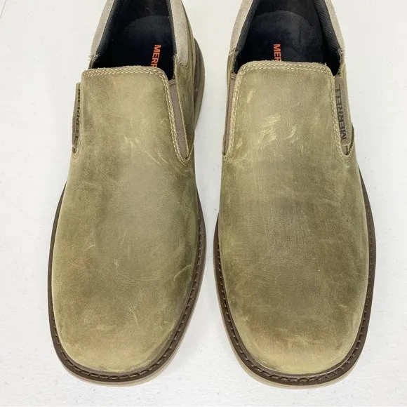 Merrell World Vue Slip On Leather Loafers Brown Size 11