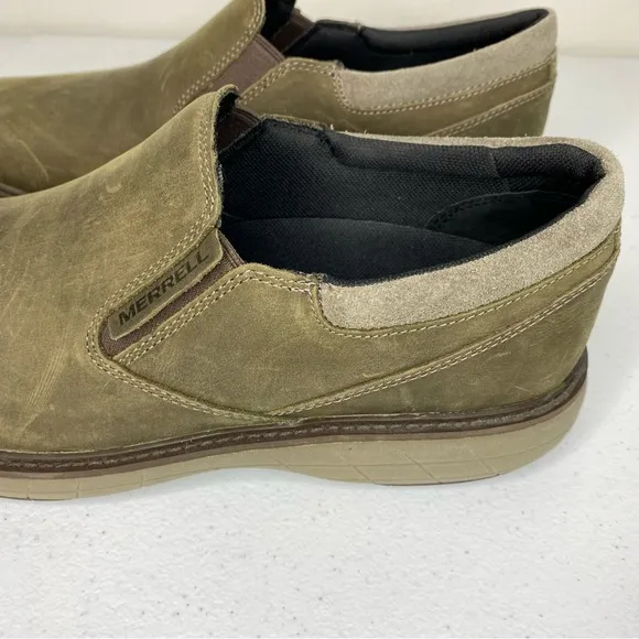 Merrell World Vue Slip On Leather Loafers Brown Size 11