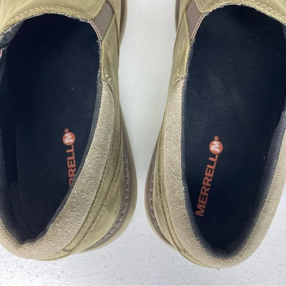 Merrell World Vue Slip On Leather Loafers Brown Size 11