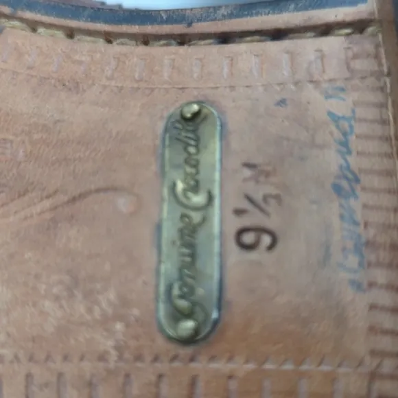 Mezlan Genuine Crocodile Vero Cuoio 9.5 men's shoes loafers
