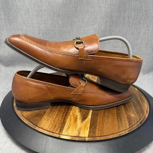 Mezlan Loafers Men's Size 10.5 Horsebit Bit Brown Leather Slip On Tours Shoes