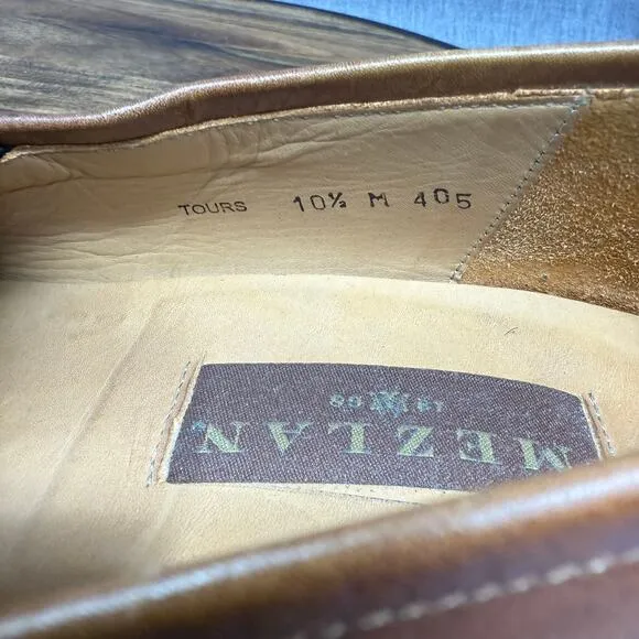 Mezlan Loafers Men's Size 10.5 Horsebit Bit Brown Leather Slip On Tours Shoes