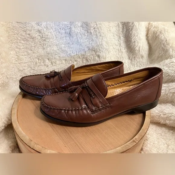 Mezlan Men’s Dress Shoes Tassels Slip-On Leather Loafers Size 10.5