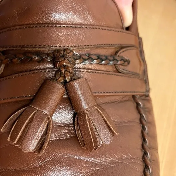 Mezlan Men’s Dress Shoes Tassels Slip-On Leather Loafers Size 10.5