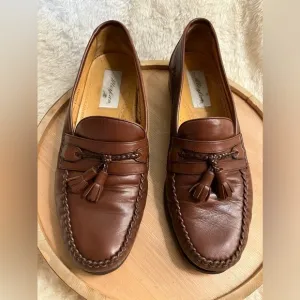 Mezlan Men’s Dress Shoes Tassels Slip-On Leather Loafers Size 10.5