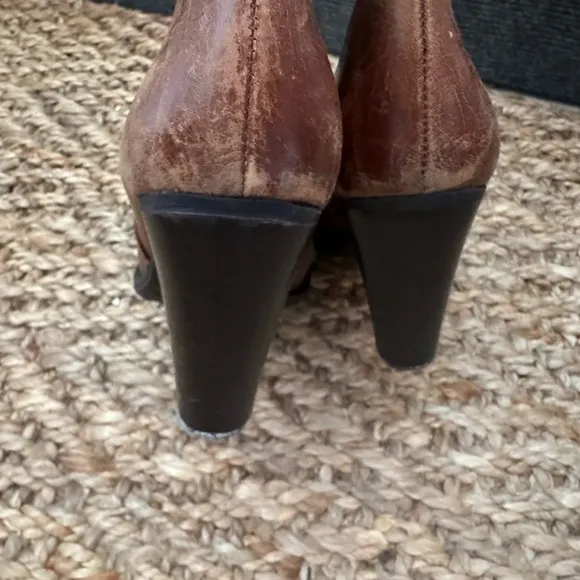 MIA Weathered Mid Calf Leather Cowboy Boots size 8.5