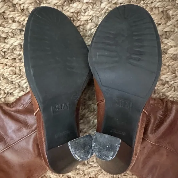 MIA Weathered Mid Calf Leather Cowboy Boots size 8.5
