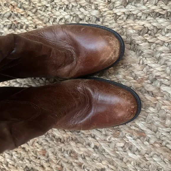 MIA Weathered Mid Calf Leather Cowboy Boots size 8.5