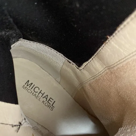 Michael Kors Black Leather Hamilton Stretch Boots size 5.5 NEW