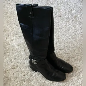 Michael Kors Black Leather Riding Boots
