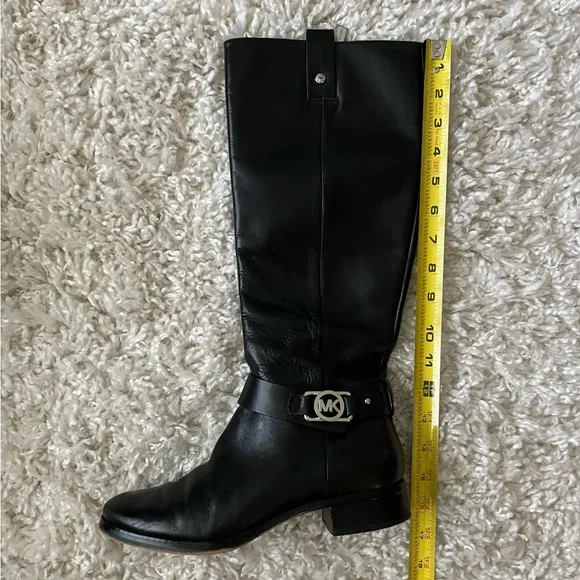 Michael Kors Black Leather Riding Boots