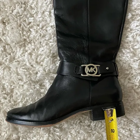 Michael Kors Black Leather Riding Boots