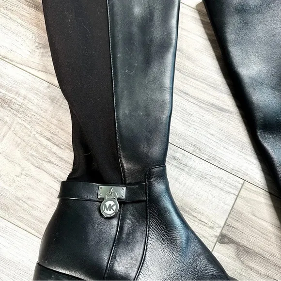 Michael KORS Black Leather Riding Boots