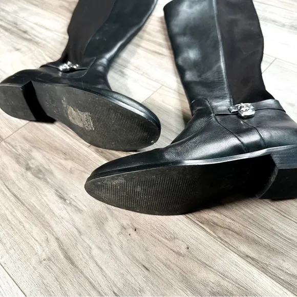 Michael KORS Black Leather Riding Boots