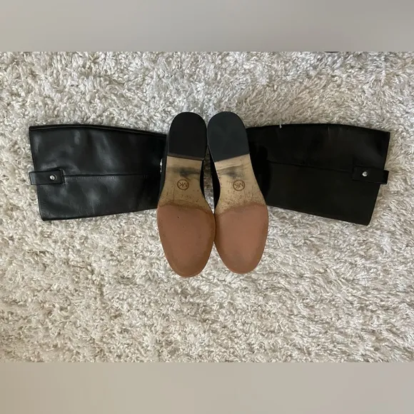 Michael Kors Black Leather Riding Boots