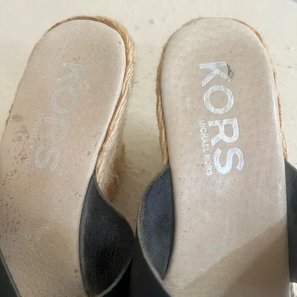 MICHAEL KORS Espadrille Wedge Mules Platform Sandals Sandal Women's Size 7.3
