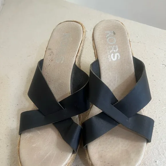 MICHAEL KORS Espadrille Wedge Mules Platform Sandals Sandal Women's Size 7.3