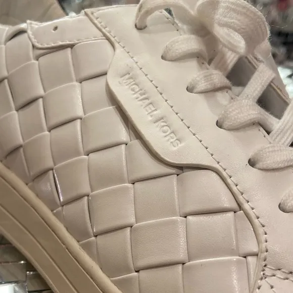 Michael Kors Keating Woven Sneakers, Size 8