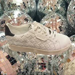 Michael Kors Keating Woven Sneakers, Size 8