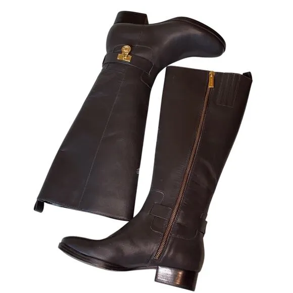 Michael Kors Ryan Leather Riding Boots 5.5 NWOT