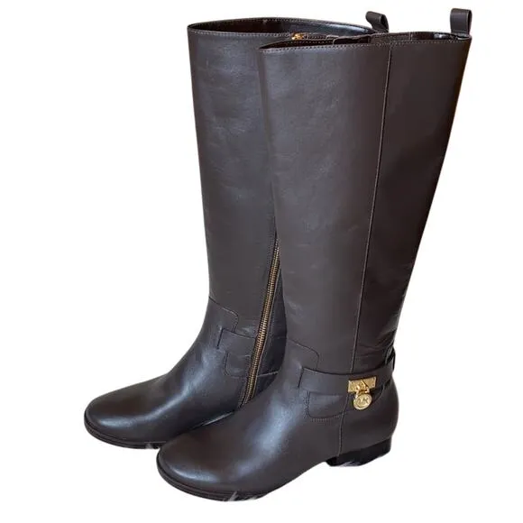 Michael Kors Ryan Leather Riding Boots 5.5 NWOT