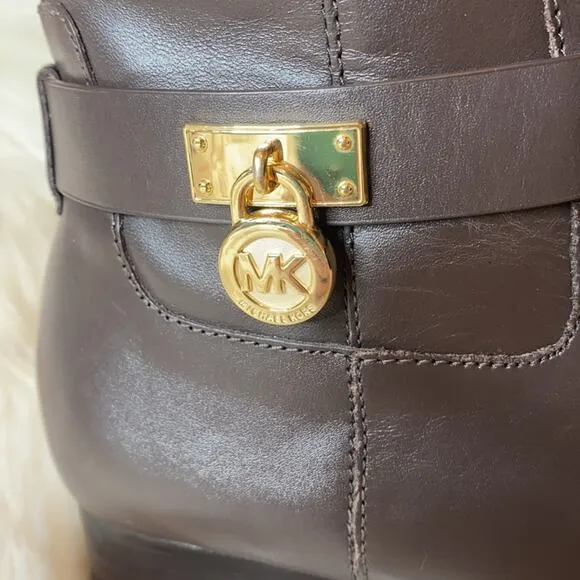 Michael Kors Ryan Leather Riding Boots 5.5 NWOT