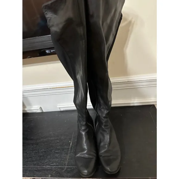 Michael Kors women’s black leather riding boots 7.5 GUC