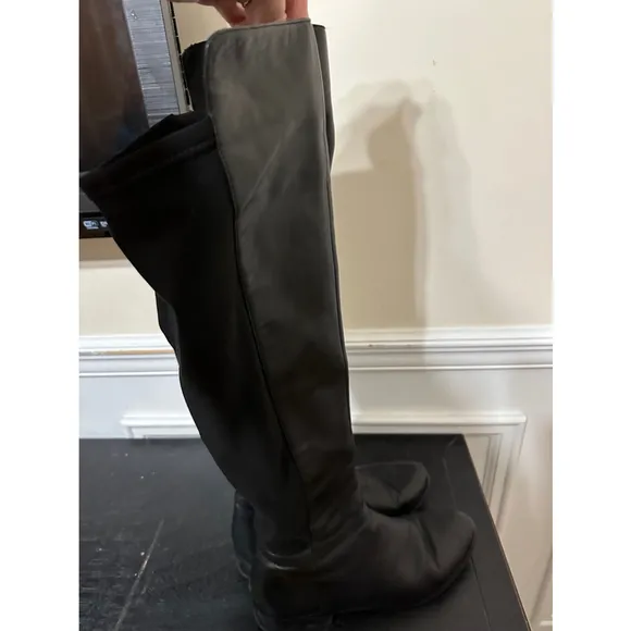 Michael Kors women’s black leather riding boots 7.5 GUC